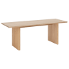 Mesa de centro de madera maciza en tono medio de 120cm