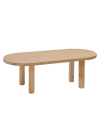 Mesa de centro de madera maciza tono medio 120x40cm