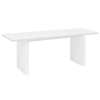 Table basse en bois de sapin blanc 120x45cm
