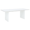 Mesa de comedor de madera maciza en tono blanco de 200x75cm