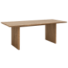 Mesa de comedor de madera maciza en tono envejecido de 200x75cm