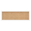 Tête de lit en bois de pin et cannage couleur blanche 140x60cm