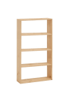 Estantería de madera maciza con 3 estantes tono medio 80,2x144,1cm