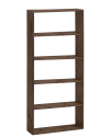 Estantería de madera maciza con 4 estantes nogal 80,2x179,6cm