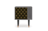 Table de chevet noir 1 porte L 58 cm