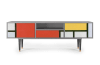 Mueble de TV multicolores 2 cajones y 1 puerta  L 170 cm