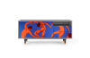 Mueble de TV multicolores 2 cajones y 2 puertas L 125 cm