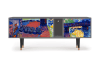 TV Lowboard bunt mit 2 Schubladen und 2 Türen L 170 cm
