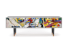 Mueble de TV multicolores 2 cajones y 2 puertas L 170 cm