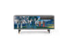 TV Lowboard bunt mit 2 Schubladen und 2 Türen L 125 cm