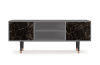 Mueble de TV negro 2 puertas L 170 cm