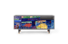 Meuble TV multicolore 2 tiroirs et 2 portes L 125 cm