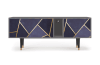 Mueble de TV azul 2 cajones y 2 puertas L 170 cm