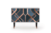 Sideboard blau-grün mit 2 Schubladen und 2 Türen L 115 cm