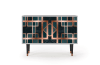 Sideboard blau-grün mit 2 Schubladen und 2 Türen L 115 cm