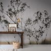 Papel pintado panoramico de flor de campo marrón oscuro 150x250cm
