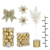 Árbol de navidad decoración set dorado - juego de 100