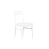Sedia in legno laccato bianco  con seduta in similpelle 44x45xh. 82 cm