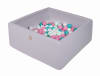 Gris claro piscina de bolas: blanco perla/rosa/turquesa/menta h40