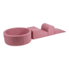 Set schiuma con piscina 90x30cm, boucle rosa, senza palline