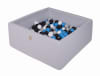 Piscina seca gris oscuro 200 bolas Blanco/Azul/Negro/Gris