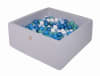 Gris claro piscina de bolas: azul cielo/azul/turquesa/blanco h40