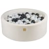 Piscine à balles sèches ronde Supersoft Velvet Blanc: Blanc/Perle/Noir