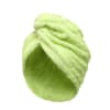 Turban éponge fermeture élastique en coton vert pistache