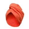 Turban éponge fermeture élastique en coton orange