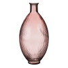 Vase aus recyceltem hellrosa Glas H59