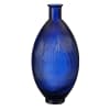 Vaso bottiglia in vetro riciclato blu scuro alt.59
