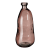 Vase bouteille en verre recyclé marron foncé H51