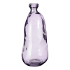 Vase bouteille en verre recyclé lila H51