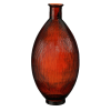 Vase bouteille en verre recyclé marron foncé H59