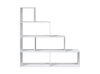 Treppenregal mit 6 Fächer - H145 cm - weiß