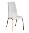 Pack 4 sillas tapizadas respaldo curvado color blanco