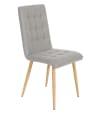 Pack 4 sillas tapizadas acolchado capitoné color gris