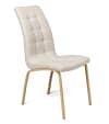 Pack 4 sillas tapizadas respaldo curvado color beige