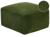 Pouf tessuto verde scuro 50 x 30 cm