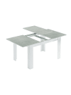 Tavolo allungabile effetto legno 140/190x90 cm cemento e bianco