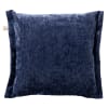Housse de coussin bleu en polyester-45x45 cm uni