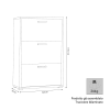 Scarpiera IDMarket 2 Ante Bianche Con Ripiano – Finto Faggio, 12 Paia Di Scarpe, 5 Gambe – Dimensioni 90x24x100 Cm – Facile Da Montare