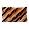 Coussin orange en velours 30x50 cm avec motif
