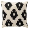 Coussin noir doux 45x45 cm avec motif