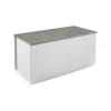 Container-Box Holzeffekt weiß, zement 93x45 cm