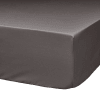 Drap housse coton bio gris anthracite 90 x 190 cm
