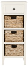 Aufbewahrungsmöbel aus Kiefernholz, 30 X 40 X 90 cm, Weiß