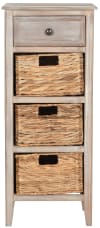 Muebles de almacenaje de madera de pino, blanco