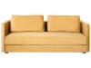 Sofá cama 3 plazas de terciopelo amarillo mostaza