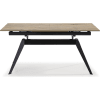 Table à manger rectangulaire extensible céramique effet bois 160/220cm